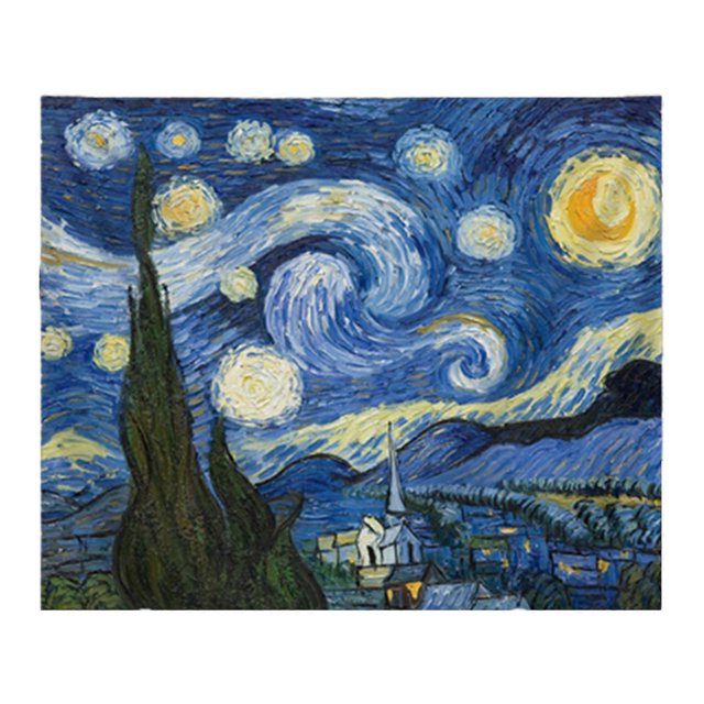 Famous Art Prints Backdrop with Classical Van Gogh Oil Painting Pattern for Living Room Dorm Decor