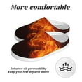 thumbnail image 6 of Disketp Fiery Orange Flames Energy Women's Men's Slippers Plush Slip-On House Slipper for Winter Indoor Soft Cushion Non-slip Fluffy Slides Slippers-13, 6 of 7