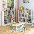 thumbnail image 2 of Costway 10-Cube Bookcase for Kids 41"Wooden Toy Storage Organizer for Kid's Room White, 2 of 10