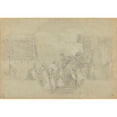 thumbnail image 3 of Sebastiano Conca 24x18 Black Modern Framed Museum Art Print Titled - A Bishop Blessing a King, 3 of 5