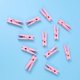 thumbnail image 2 of 100Pcs Wooden Mini Clips Decorative Clothespin Photo Craft Clips with 30M Twine for Hanging Photos Artwork (Pink), 2 of 4