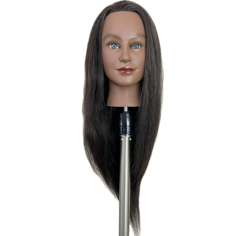 29.5 inch Cosmetology Mannequin Head with Synthetic Hair, Mcwdoit Manikin Head H
