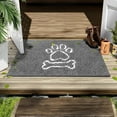 thumbnail image 5 of Softlife Chenille Dog Doormats Indoor Entrance,Pet Indoor Door Mats Washable for Mud Entry Indoor Doormat With Dog Paws Prints,30"x48",Gray, 5 of 7