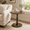Walnut, variant on Homy Casa Round Side Table, 23.22 in Small Pedestal End Table for Living Room Bedroom, Walnut