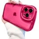 thumbnail image 2 of Compatible con iPhone 13 Pro Max Funda con soporte transparente Diseño protector creativo con soporte para cámara para TPU Slim a prueba de golpes Cool Phone Case para iPhone 13 Pro Max-Rojo rosa, 2 of 5