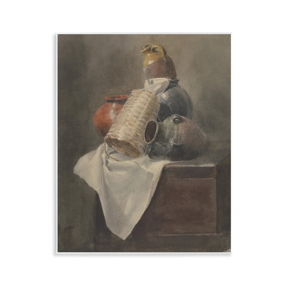 Stupell Industries Muted Vases Still Life History & Language Painting Unframed Art Print Wall Art, 11 x 14