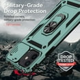 thumbnail image 5 of for iPhone 12 / iPhone 12 Pro Case with Camera Lens Cover HD Screen Protector, Military Grade Drop Protection Magnetic Ring Holder Kickstand Protective Phone Case for iPhone 12 / 12 Pro (Dark Green), 5 of 9