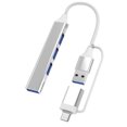 thumbnail image 1 of Docooler Type C to USB 3.0 Hub 4 Ports 4-in-1 Docking Station Ultra Slim USB Splitter  and Play Compatible with MacBook ProAir Surface Pro  XPS PC Flash Drive, 1 of 7