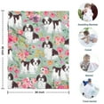 thumbnail image 4 of Shih Tzu Dog and Flower Floral Blanket,Comfortable Soft Flannel Throw Blanket,All Season,Warm Lightweight Blankets for Sofa Bed Couch Living Room Chair,30"x40", 4 of 4