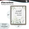 thumbnail image 4 of Stupell Industries French Country Wash Away Worries Greenery Brown Floating Frame Canvas Art, 17 x 21, by Lettered and Lined, 4 of 8