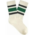 thumbnail image 5 of Womens Novelty Striped Crew Socks Athletic Vintage Slouch Mid Calf Tube Socks, 5 of 13