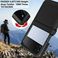 thumbnail image 4 of Asuwish Compatible with Samsung Galaxy Z Flip 4 5G 2022 Phone Case Hybrid Rugged Shockproof Hard Protective Drop Proof Full Body Heavy Duty Mobile Cell Cover for ZFlip4 Z4 Flip4 4Z Women Men Black, 4 of 7