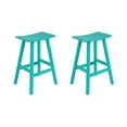 thumbnail image 2 of GARDEN 29" Inches Adirondack Plastic Outdoor Bar Stools (Set of 2), Turquoise, 2 of 7