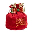 thumbnail image 2 of FastXmas Christmas Velvet Gifts Bag Decoration,3.9 x 5.1" Small Christmas Day Candy Bag,Drawstring Snacks Bag with Santa Claus Pattern,Merry Christmas Gifts Bag for New Year,Holiday,Birthday Supplies, 2 of 6