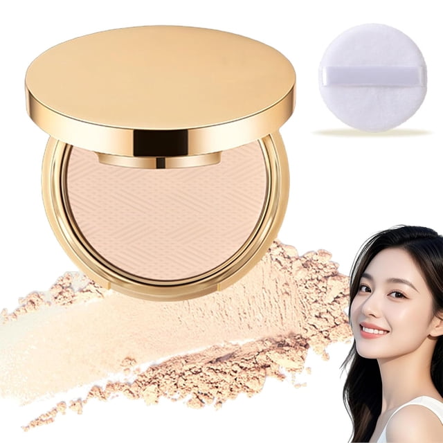 Waterproof Setting Matte Powder Compact, Waterproof Makeup Setting, Controls Shine & Smooths Fine Lines, Lightweight Compact Powder, Long Lasting Oil Control