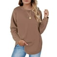 thumbnail image 3 of Fantaslook Plus Size Sweatshirts for Women Crewneck Casual Tunic Tops Long Sleeve Shirts, 3 of 9