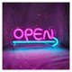 thumbnail image 4 of Letrero De Neón Open Con Luz LED Regulable Para Publicidad En Negocios Tiendas, Bares Y Cafeterías Decoración 30cmx14cm, 4 of 6