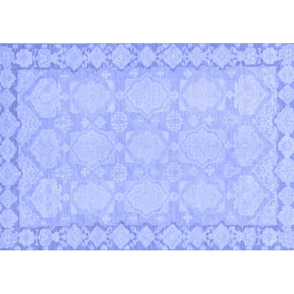 Ahgly Company Indoor Rectangle Oriental Blue Modern Area Rugs, 7' x 9'