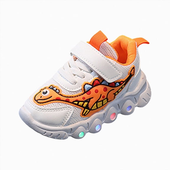 NIEWTR Boys Boys Slip On Sneakers Breathable Mesh Walking Shoes Lightweight Casual Running Athletic for Little Kids Toddler Shoes(Orange,6)