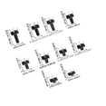 thumbnail image 2 of RUNROTOO 100Ud Kit De Interruptores Táctiles Momentáneos De Alta Sensibilidad En Color Negro Para Electrónicos, 2 of 8