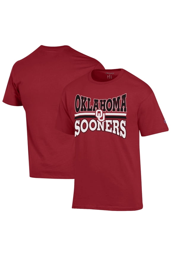 Men's Champion  Crimson Oklahoma Sooners Team Zoom T-Shirt