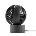 thumbnail image 4 of Mainstays 5'' 3-Speed Auto-oscillating Rechargeable Desk Fan, Black, 4 of 7