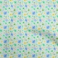 thumbnail image 1 of oneOone Cotton Jersey Sea Green Fabric Floral Watercolor Quilting Supplies Print Sewing Fabric By The Yard 58 Inch Wide, 1 of 4