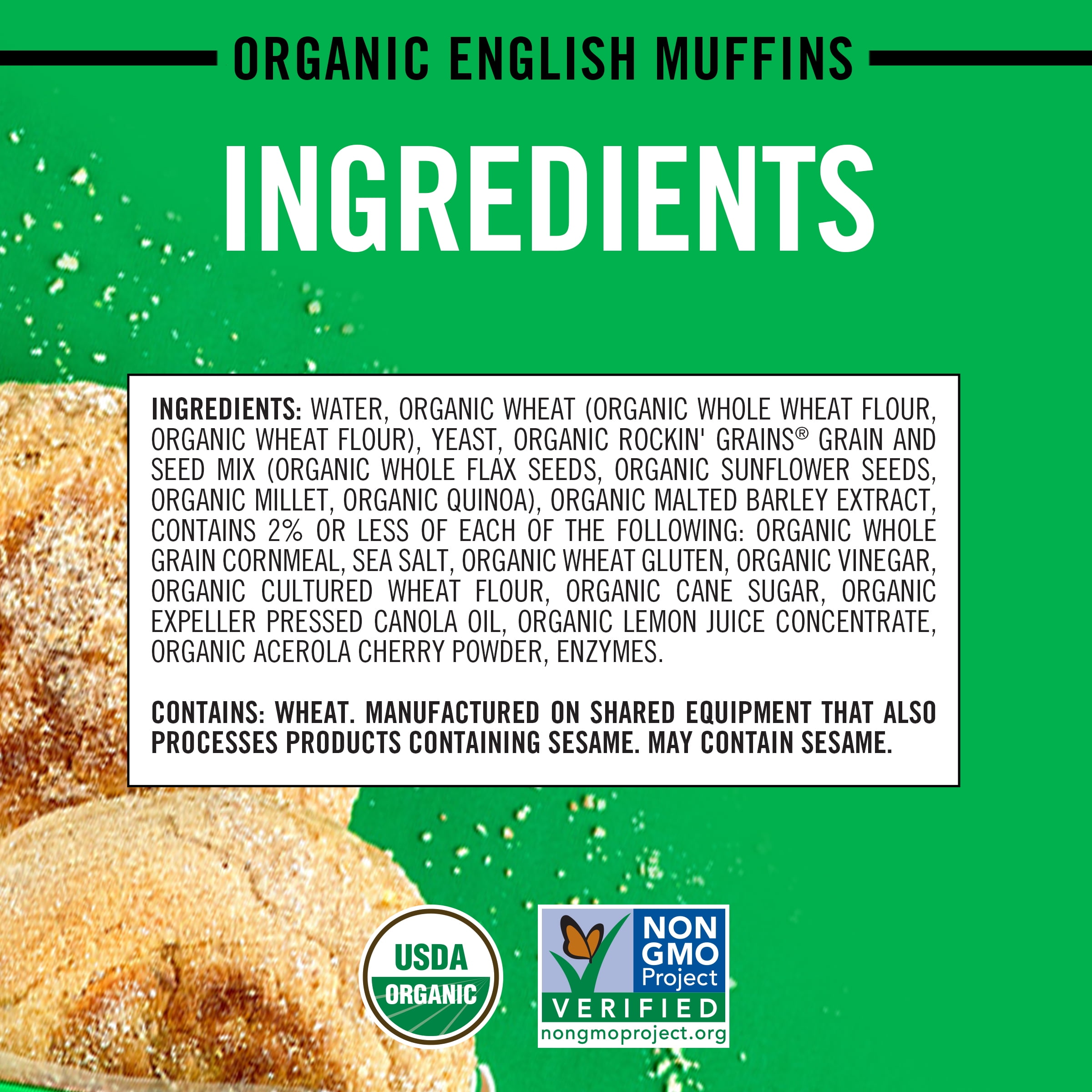 Dave's Killer Bread Organic Rockin' Grains English Muffins, Whole