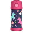 thumbnail image 1 of Bouteille isolée à pression de 12 Oz avec paille Funtainer de Thermos, Licorne, 1 of 7