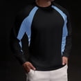 thumbnail image 2 of ZVNAΖH Mens Long Sleeve Crew Neck T Shirts Patchwork Slim Fit Pullover Tops Sports Running Training T-shirts, 2 of 5