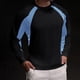 thumbnail image 1 of pstuiky Camisas suaves de manga larga para hombre, Camiseta de ejercicio Splice Colorr para hombre, ajustada, de alta resiliencia, con cuello redondo y manga larga Tops de talla grande para hombre l, 1 of 5