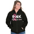 thumbnail image 4 of Pink Spread The Hope Breast Cancer Zip Hoodie Sweatshirt Women Brisco Brands S, 4 of 6