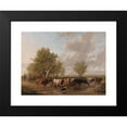 thumbnail image 2 of Thomas Sidney Cooper 24x18 Black Modern Framed Museum Art Print Titled - Fording a Brook, Suburbs of Canterbury (1834), 2 of 5