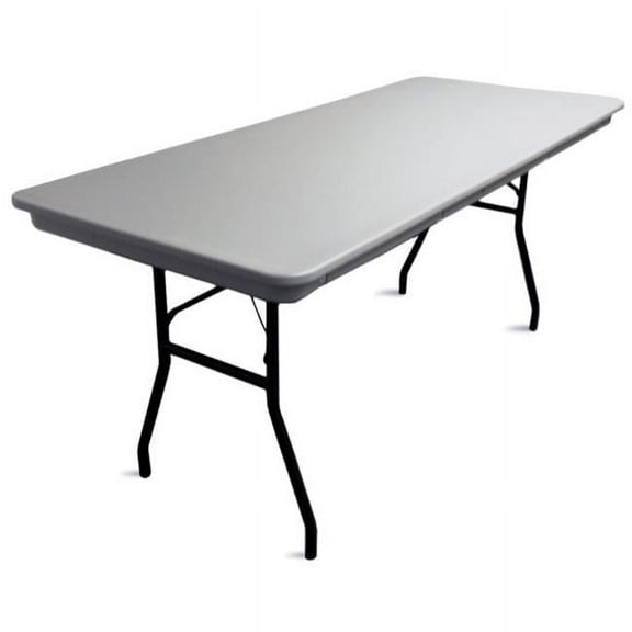 McCourt 77800 72 x 30 Inch Commercialite Folding Table - Gray with Black Frame