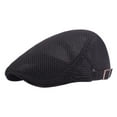 thumbnail image 3 of Mightlink Fashion Solid Color Mesh Breathable Men Women Casual Berets Hat Cotton Cap, 3 of 6