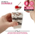 thumbnail image 5 of 100 Pack 5 oz Elegant Mini Clear Plastic Dessert Cups with Lids and Spoons Square Parfait Cup w/Lid for Small Individual Desserts, Pudding Shooters, Appetizers, Trifle Shooter, 5 of 7