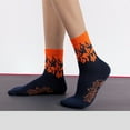 thumbnail image 6 of 2 Pairs Cotton Sports Calf Socks Flame Pattern Breathable Wicking Middle Tube Socks For Gym Running Unisex, 6 of 12