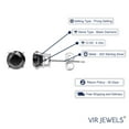 thumbnail image 3 of Vir Jewels 4 CTTW Black Diamond Stud Earrings .925 Sterling Silver Round with Push Backs, 3 of 6