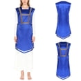 thumbnail image 2 of Aislor Liturgical Dancewear for Women Sleeveless Side Lace-up Church Worship Praise Dance Tunic Dress Royal Blue 3XL, 2 of 6