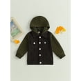 thumbnail image 2 of Biekopu Toddler Corduroy Jacket Casual Long Sleeve Button Down Lapel Coat Hoodie Baby Outwear, 2 of 9
