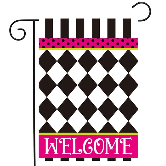 Briarwood Lane Everyday Garden Flag 12x18 For Outdoor Neon Checkerboard Garden Flag Flags For Outside