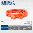 thumbnail image 2 of Amorosa Extensión Eléctrica Uso Rudo Cable Resistente para Exteriores e Interiores Anaranjado 5 Metros, 2 of 5