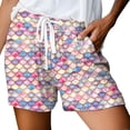 thumbnail image 2 of Beach Shorts for Women 2026 Summer Casual Lightweight Relaxed Fit Elastic Waist Swim Shorts with Pockets, 2 of 5