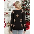 thumbnail image 3 of Ugly Christmas Sweaters for Women Cute Christmas Gingerbread Man Christmas Sweater Loose Knit Warm Pullover Sweater Shermie, 3 of 6