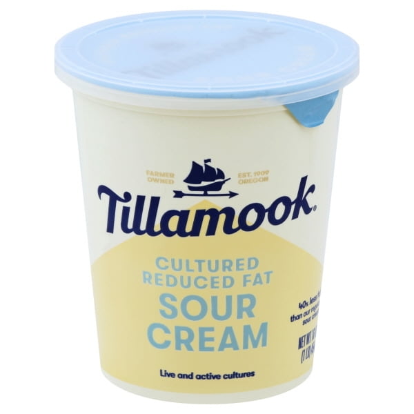 Tillamook Premium Reduced Fat Sour Cream, 16 oz, 1 lb.