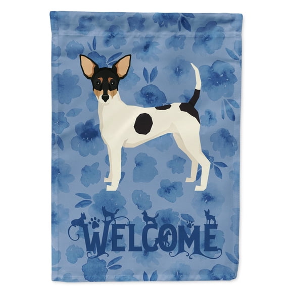 Toy Fox Terrier Welcome Flag Canvas House Size