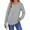 GREY, variant on TEMOFON Womens Tops Fall Long Sleeve Button Henley Shirts Soft Lightweight Sweaters Casual Loose Crew Neck Tunic Tops XL