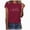 A49-Wine, variant on Women T-Shirt Printed Casual Fashion Soild Color Short Sleeve Tops
