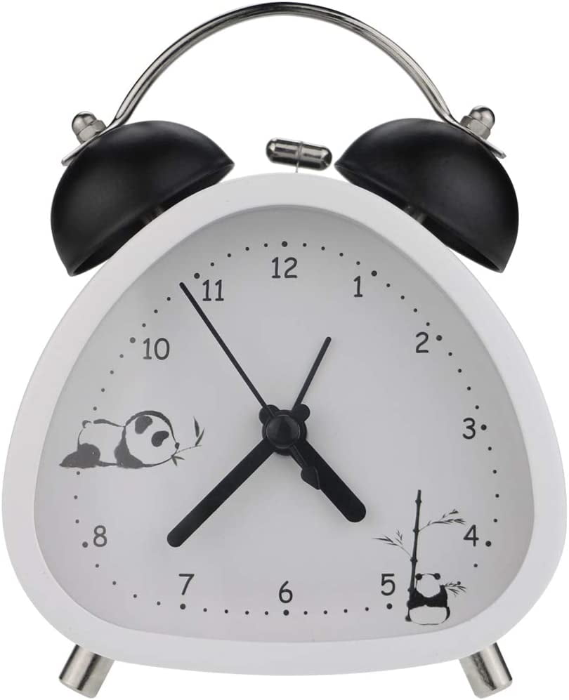 GOEDCH Rétro Réveil: 5,3" Pouces Vintage Horloge Non Ticking, Horloge