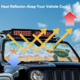 thumbnail image 4 of Uorisanigo Beach Turtle Starfish Windshield Sun Shade for 2007-2023 Wrangler Rubicon Sahara TJ JK JKU 2 Door & 4 Door-UV Rays Blocker Sun Visor Shade Car Sunshade Keep Your Vehicle Cool, 4 of 7